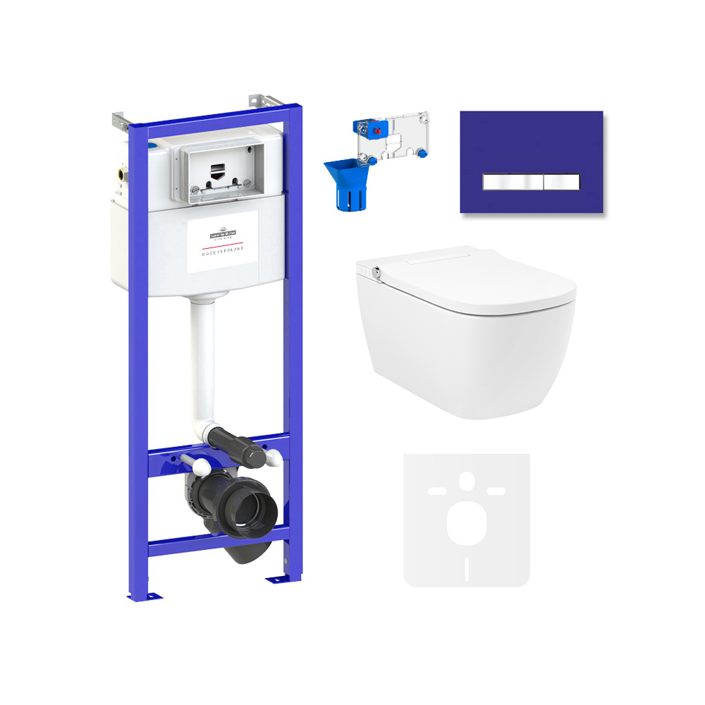 Изображение товара Комплект инсталляции Lavinia Boho Smart V-Clean с безободковой чашей Rimless и функциями