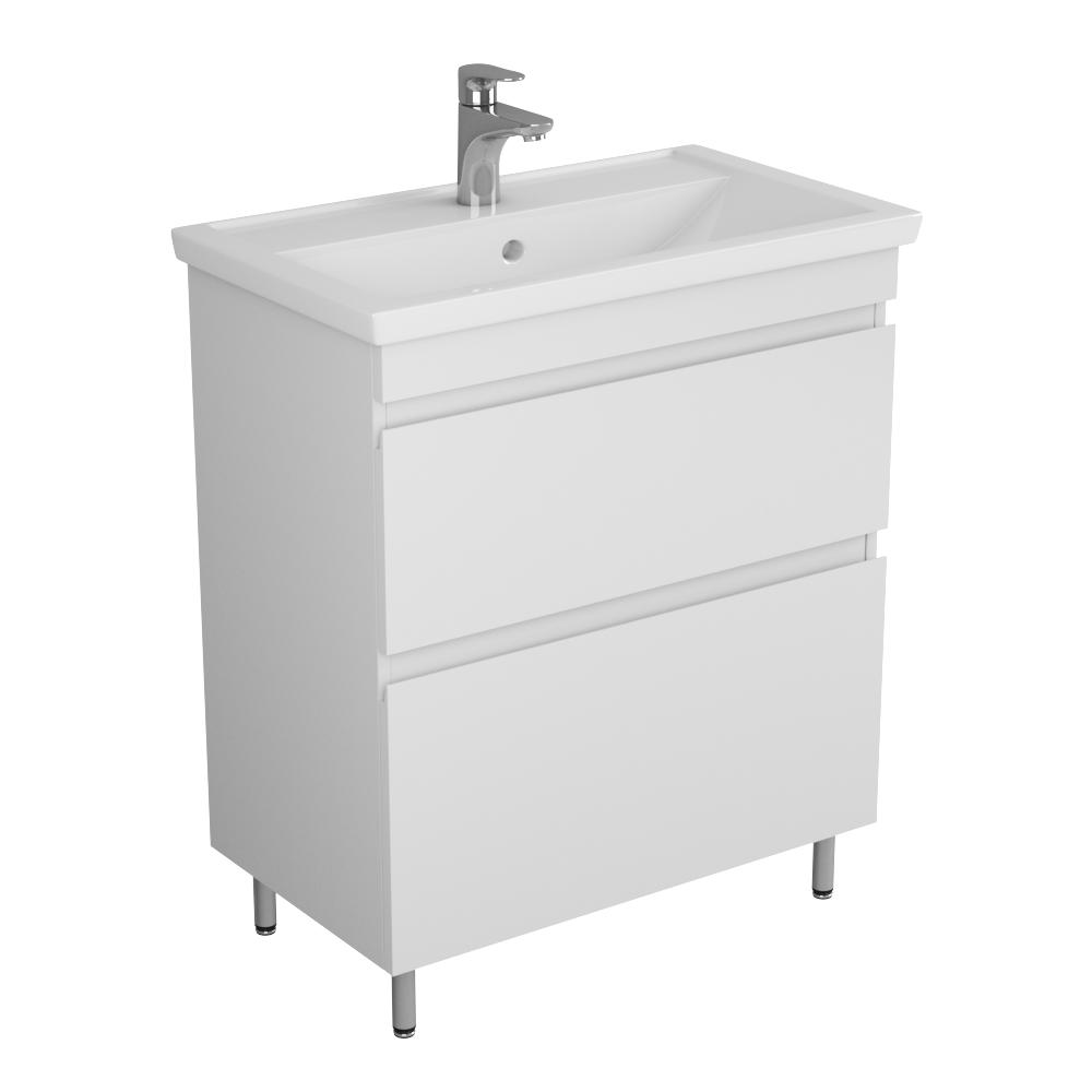 Изображение товара Тумба UNCORIA Арно 66х70 см белый глянец с двумя ящиками