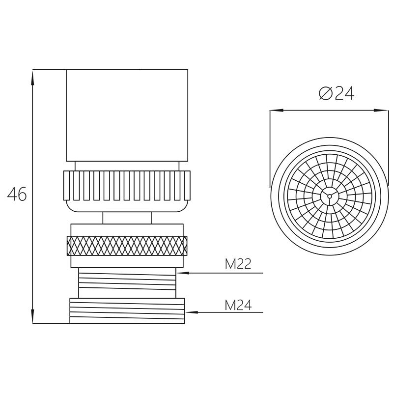 Изображение товара Аэратор Melodia Della Vita 33982 универсальный поворотный с резьбой пластик