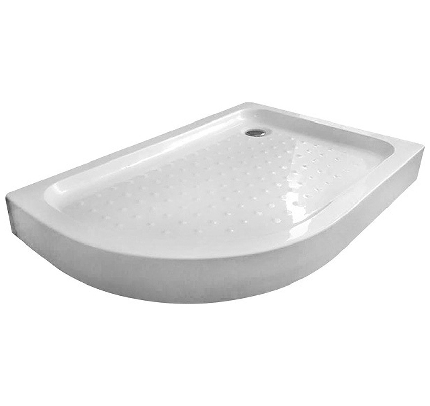 Изображение товара GEMY ST19 R ассиметричный душевой поддон 100x90 белый низкий с сифоном