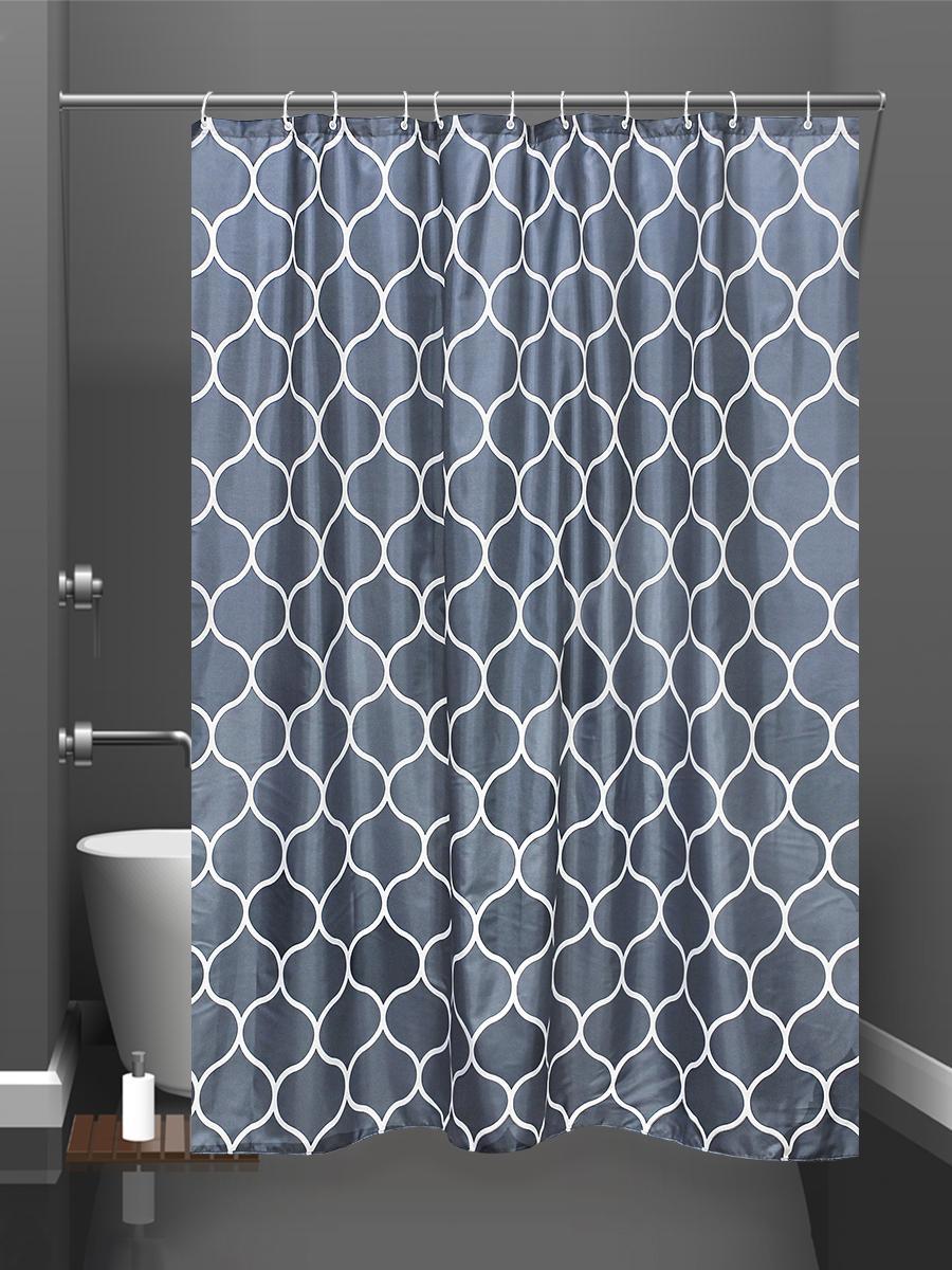 Изображение товара Шторка для ванной комнаты Bath Plus CH-21301 180x180см цвет серый серебристый