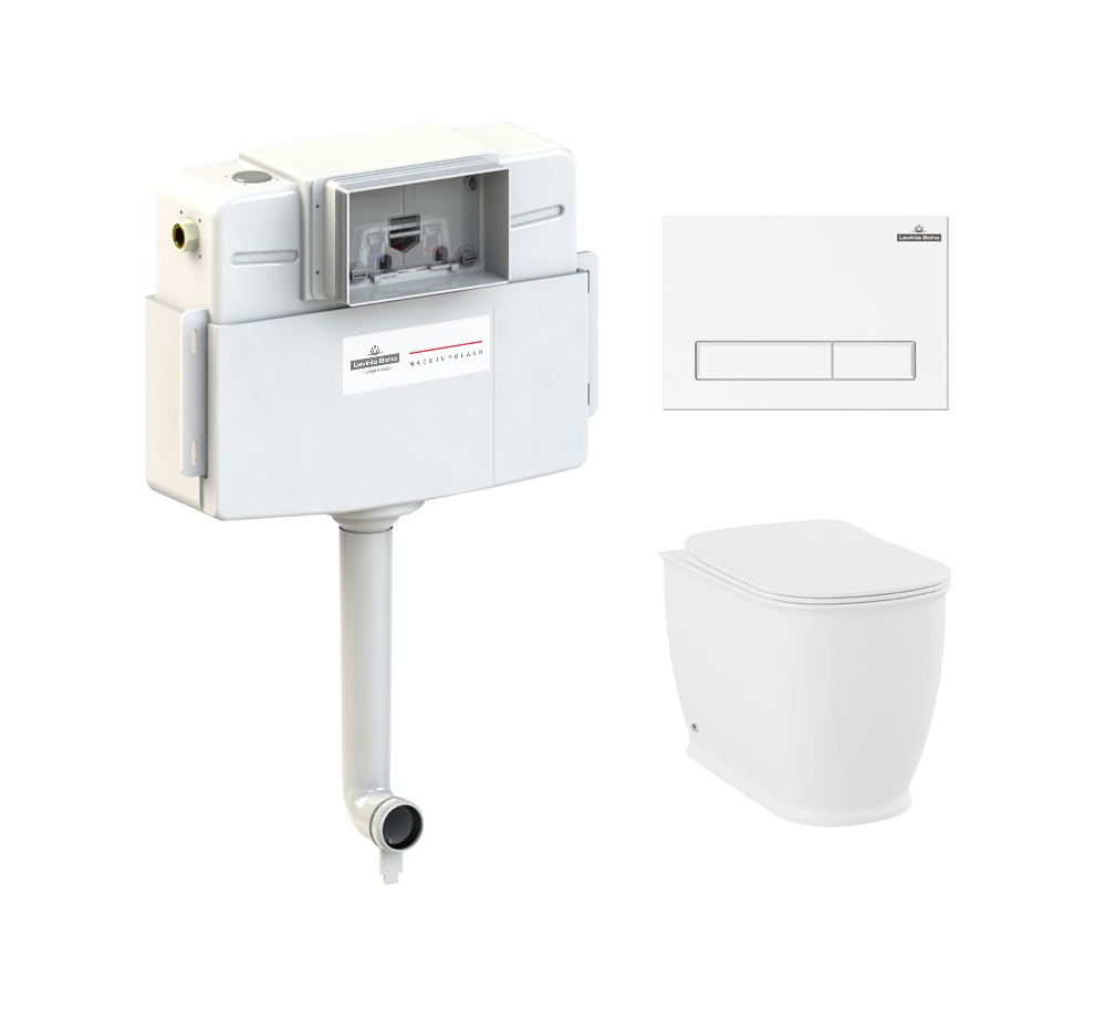 Изображение товара Комплект инсталляции Lavinia Boho Bell Pro 77060205 с клавишей смыва белый