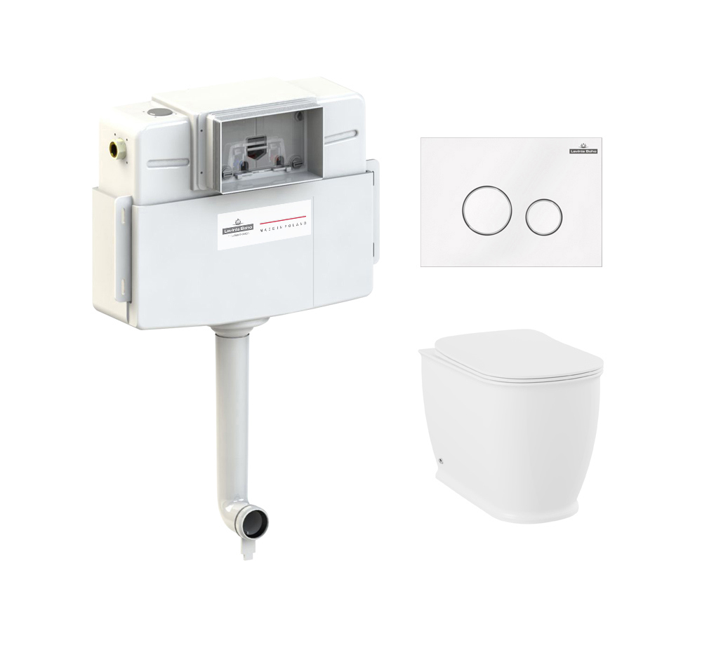 Изображение товара Комплект инсталляции Lavinia Boho Bell Pro с клавишей смыва белый