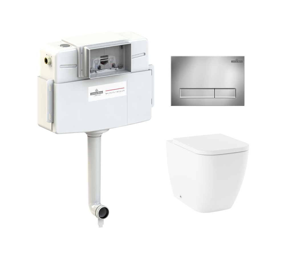 Изображение товара Комплект инсталляции Lavinia Boho One 77060218 с клавишей смыва цвет серый