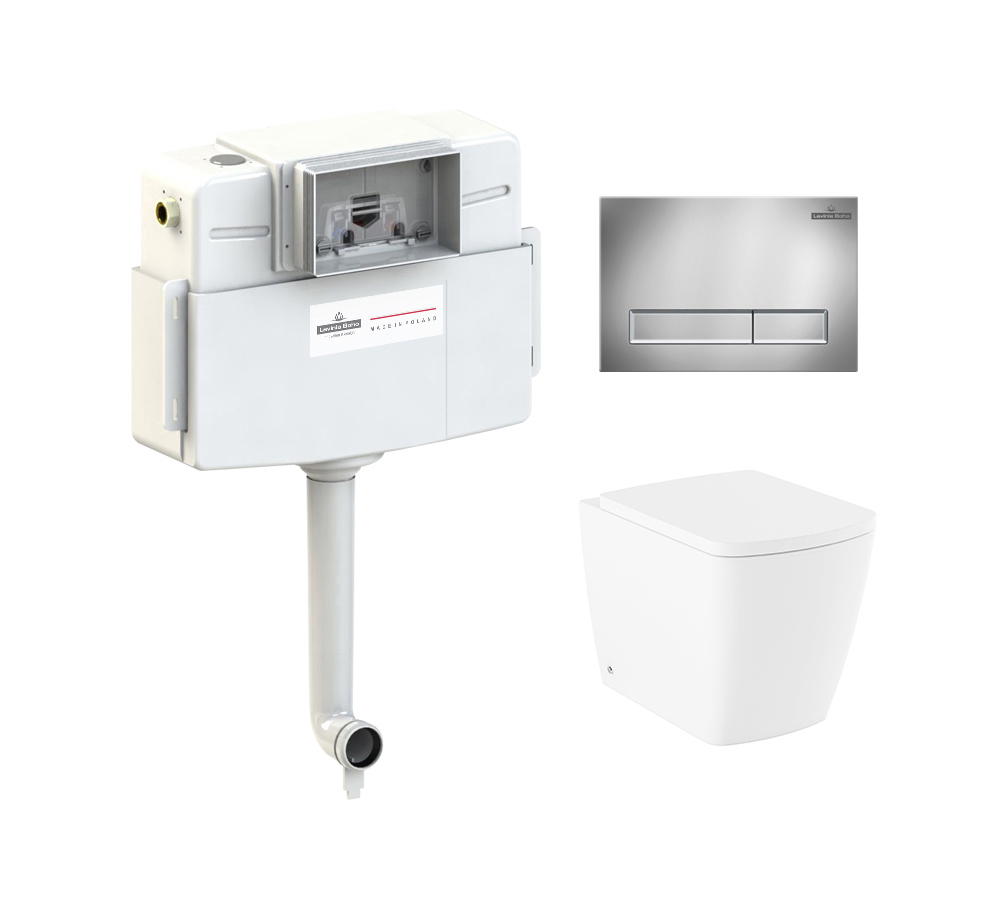 Изображение товара Комплект инсталляции Lavinia Boho Aveo 77060254 с клавишей смыва цвет серый