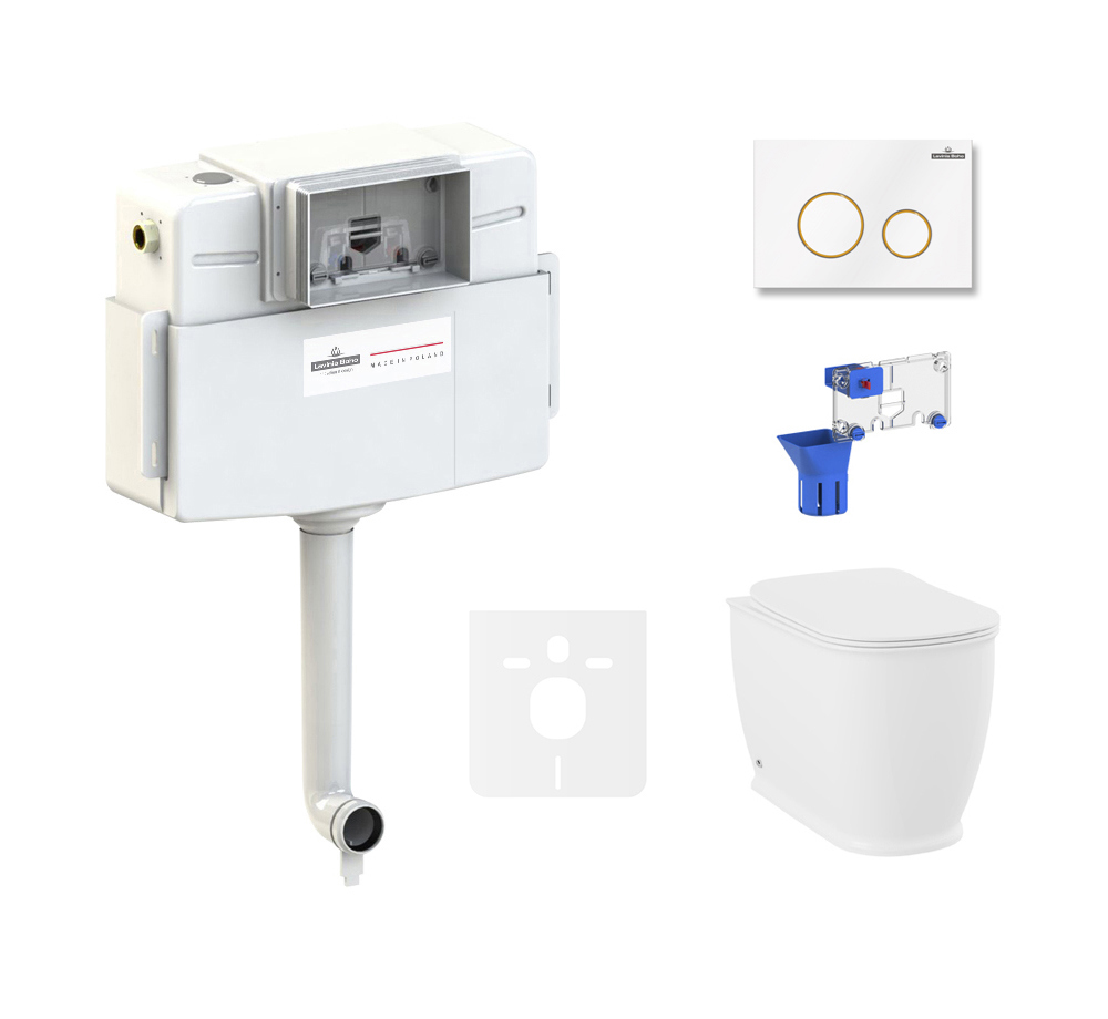 Изображение товара Комплект инсталляции Lavinia Boho Bell Pro 87551013 с клавишей смыва цвет белый