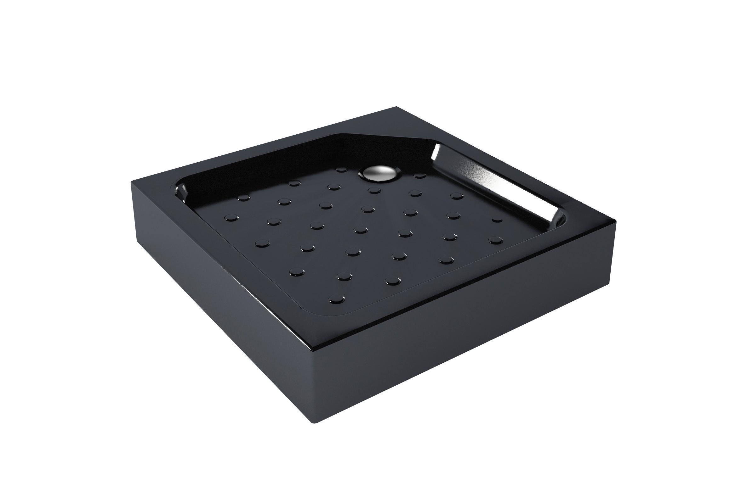 Изображение товара Душевой поддон Метакам АПС 013576 квадрат 90x90см черный ABS-пластик низкий