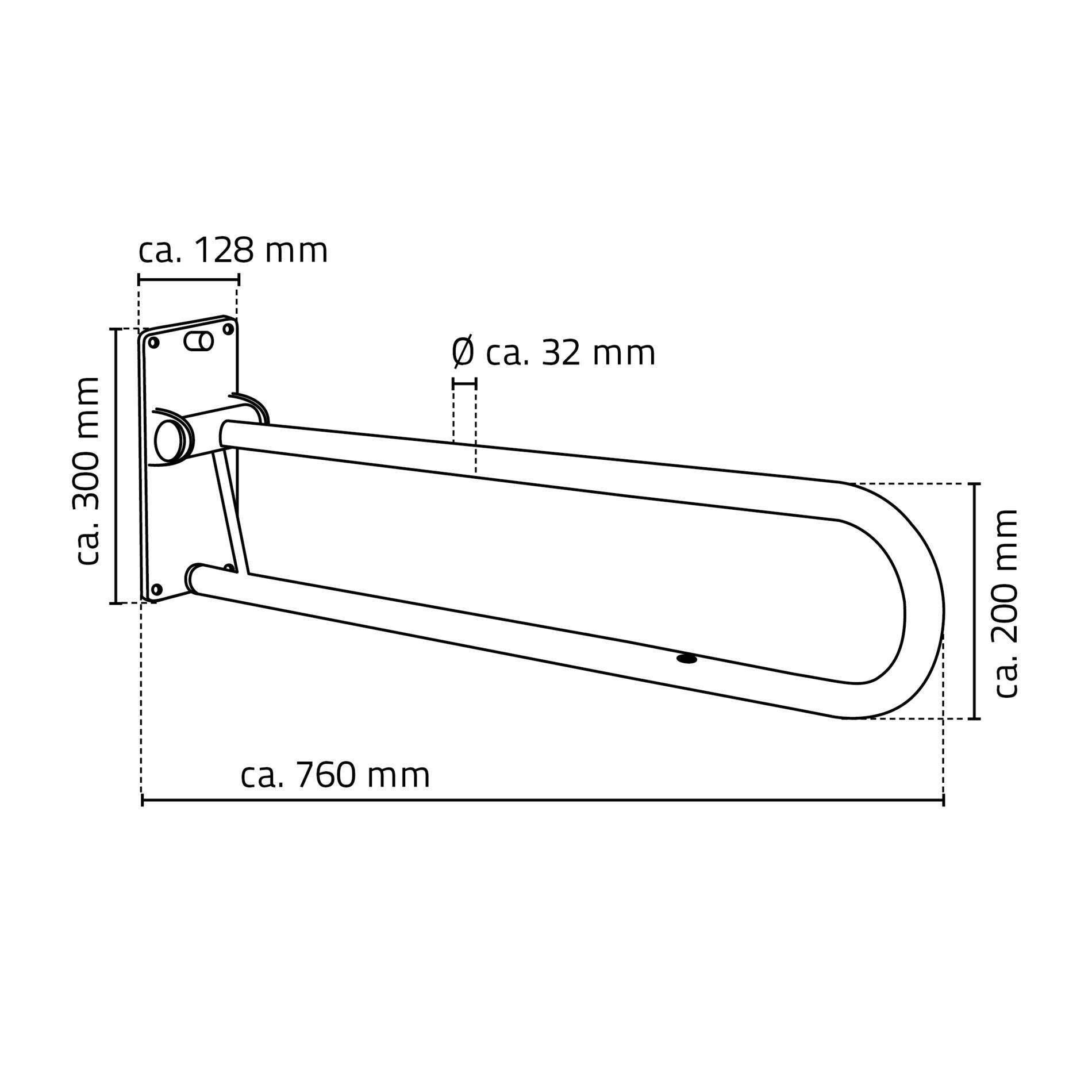 Изображение товара Поручень для ванны Ridder А0130201 76см белый