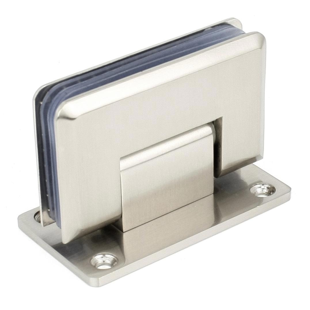 Изображение товара Петля Душ-Сервис P2360 для стеклянной двери 12 см х 4 см, цинковый сплав, хром матовый