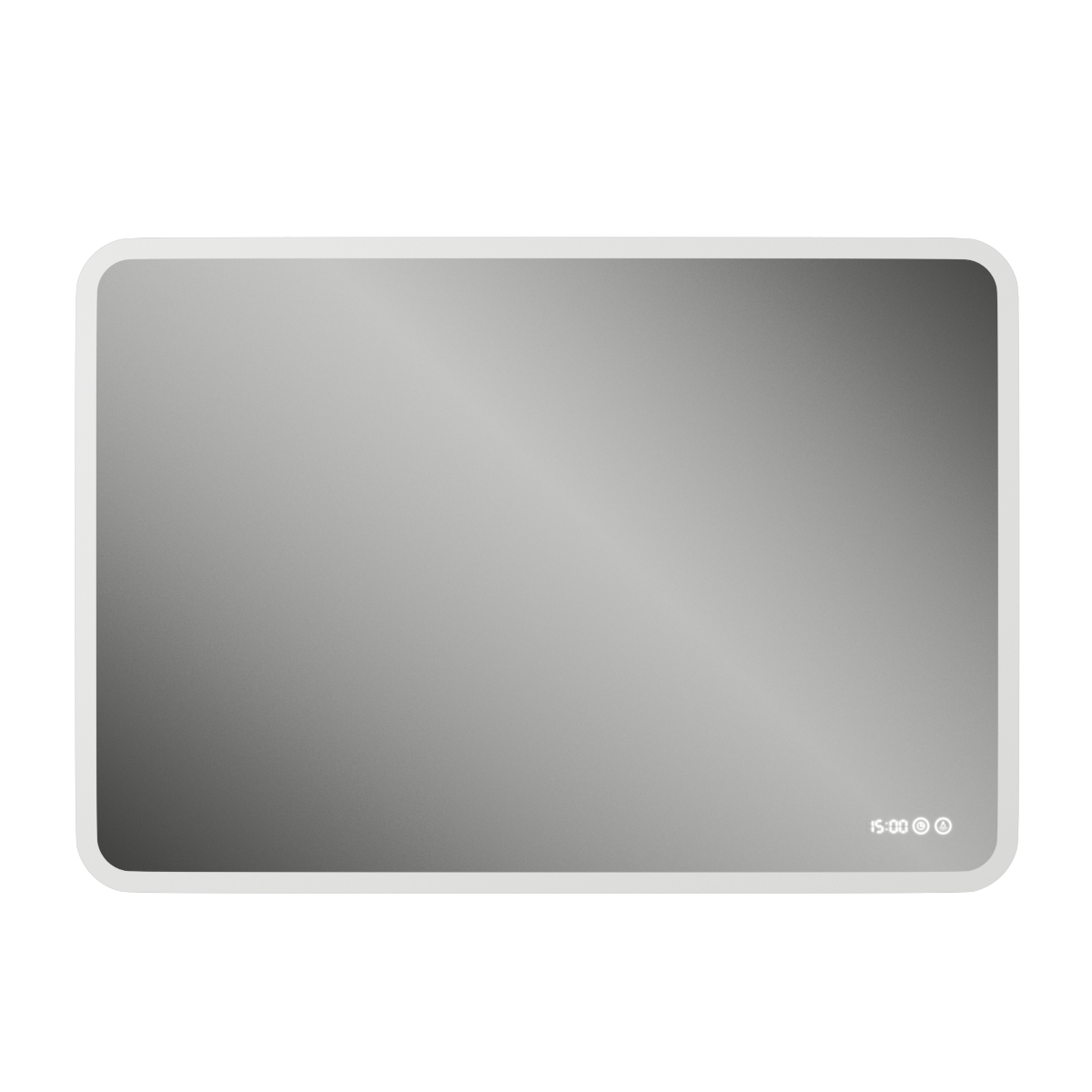 Изображение товара Зеркало с часами и LED подсветкой BAUEDGE Stil 100x70 см