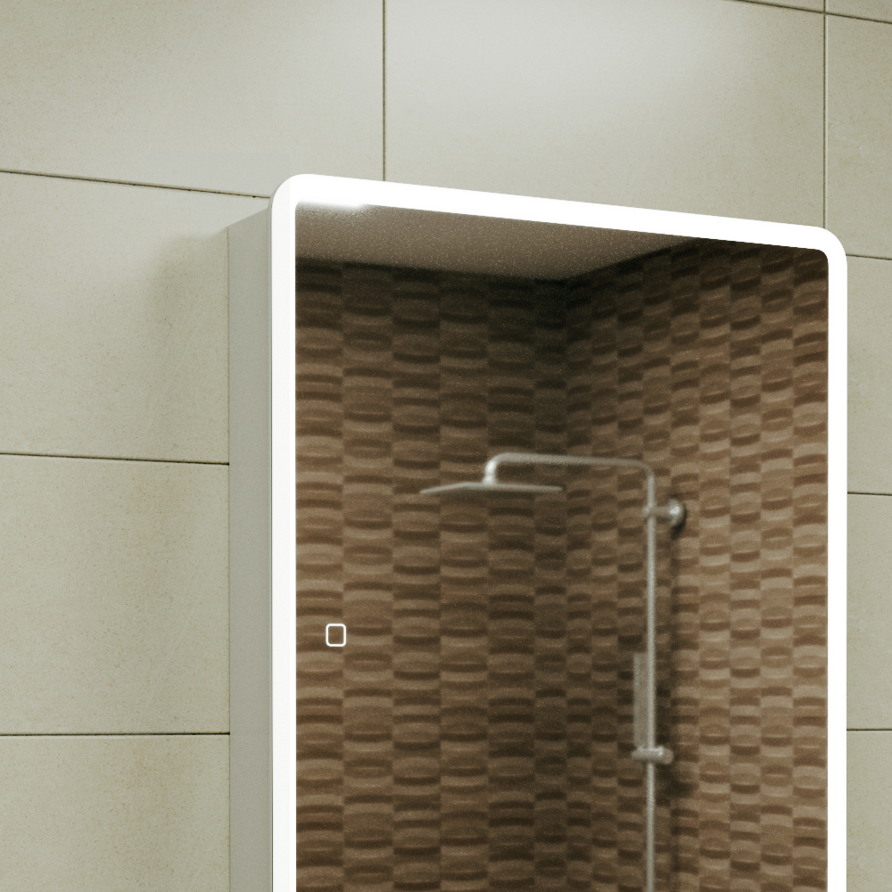 Изображение товара Зеркальный шкаф BAUEDGE Stil 60x80 LED подсветка BS6080W