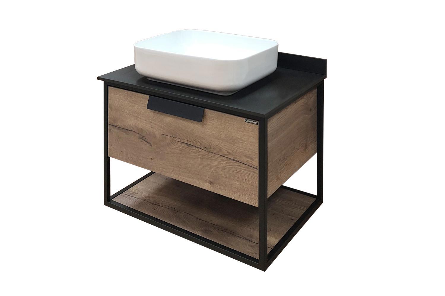 Изображение товара Тумба Comforty Кёльн-75 дуб темный, с раковиной