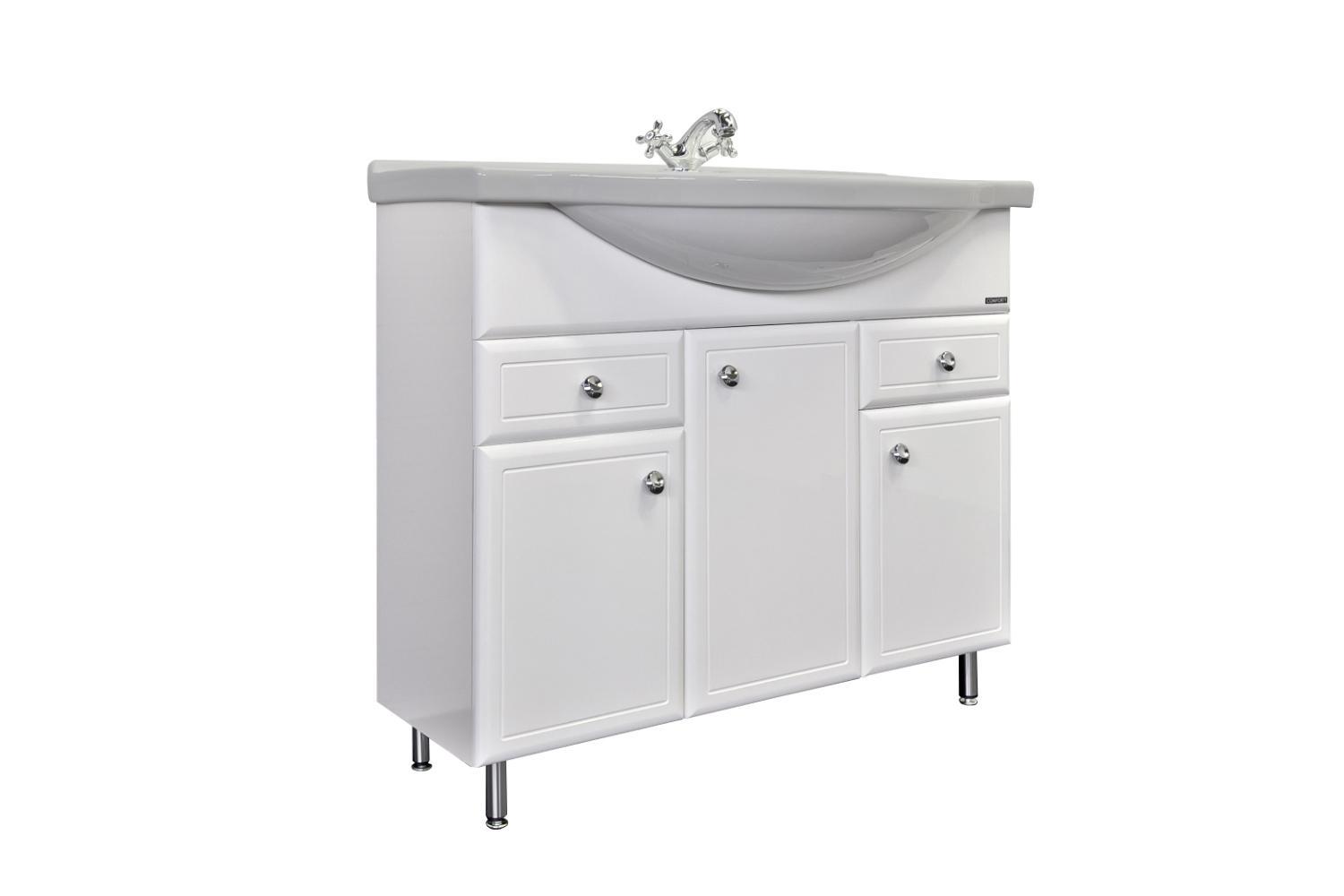 Изображение товара Тумба для ванной комнаты Comforty Сочи-100 с раковиной белая