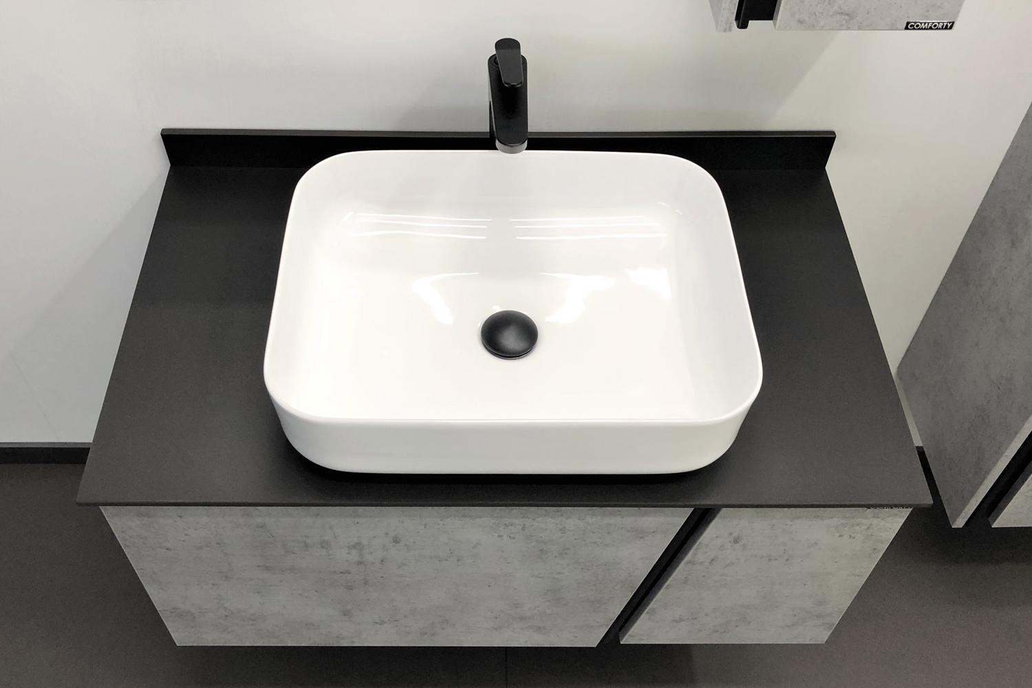 Изображение товара Тумба Comforty 90см с раковиной Эдинбург влагостойкое ЛДСП Россия