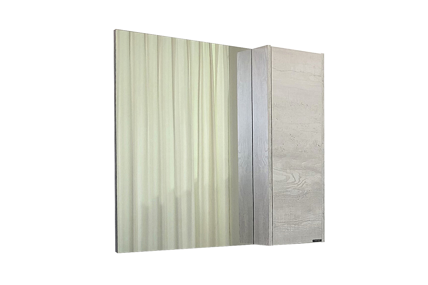 Изображение товара Зеркало-шкаф Comforty Бремен-90 дуб белый