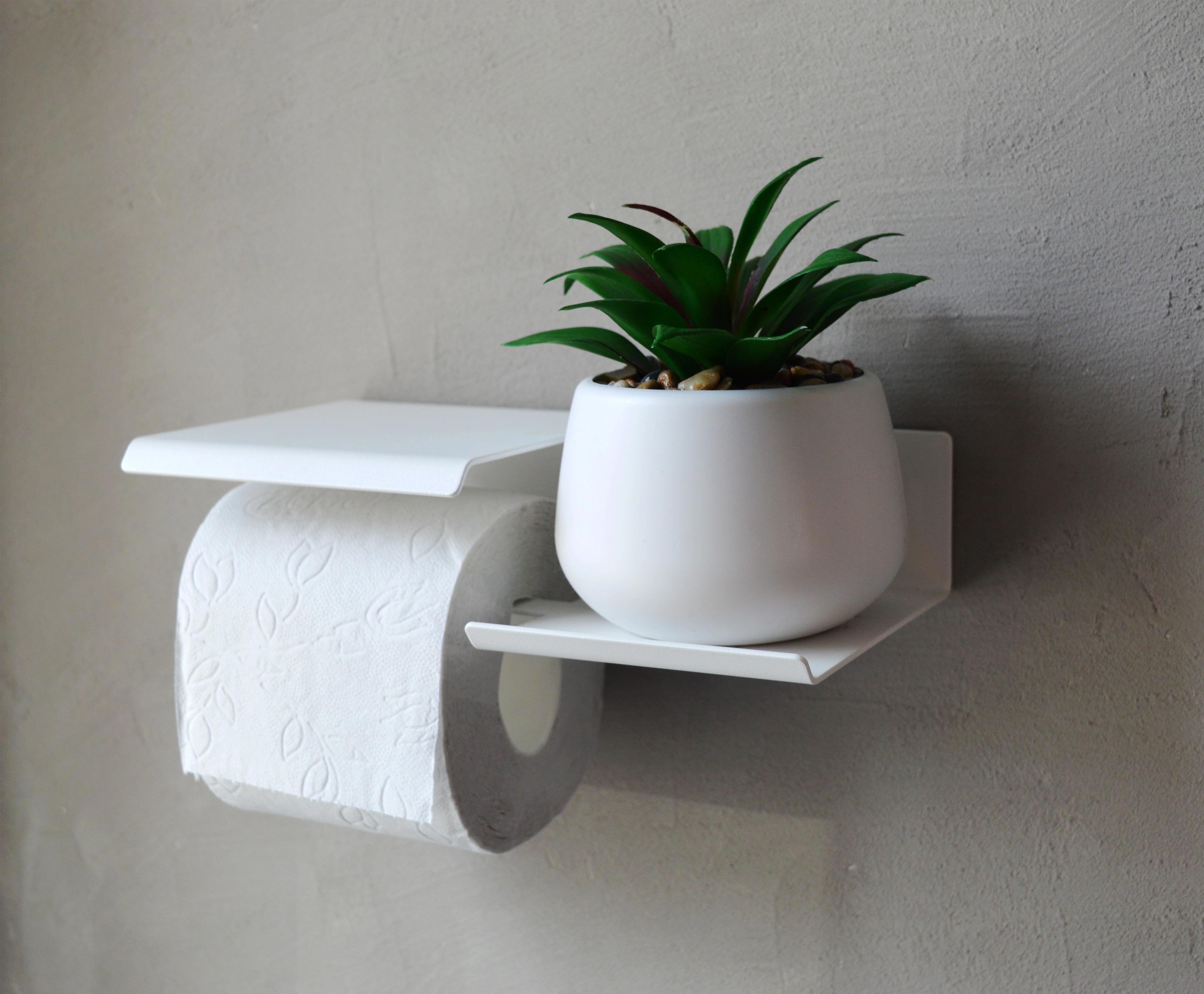 Изображение товара Держатель для туалетной бумаги Blacksteelone 13W цвет белый матовый