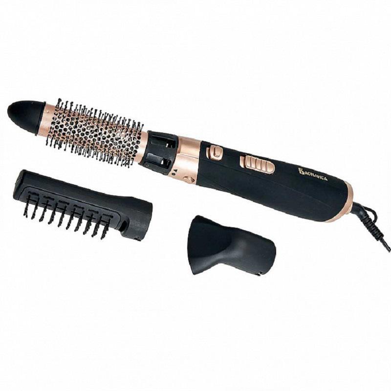 Изображение товара Фен-щетка Василиса ВА-3010В черный с золотым 1000Вт