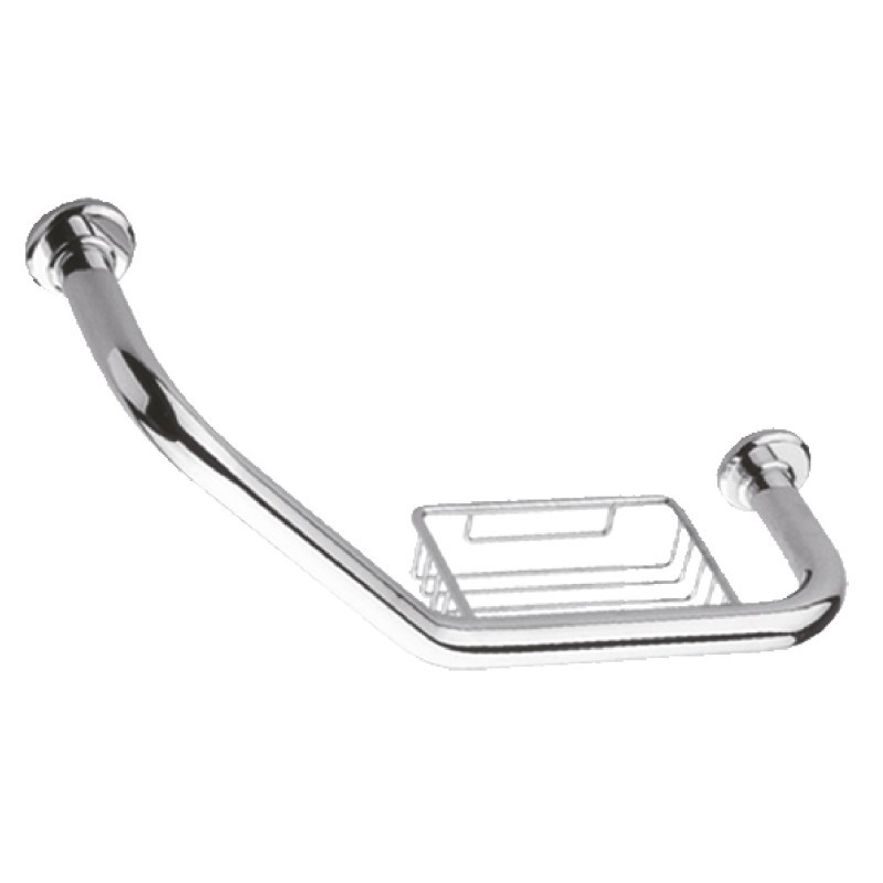 Изображение товара Поручень с мыльницей для ванной D-Lin D202103 хром надежная поддержка