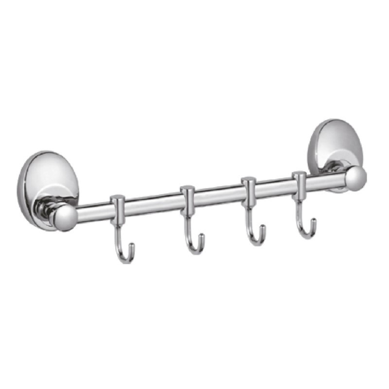 Изображение товара Планка с крючками для полотенец D-Lin D201855-4 хром для ванной комнаты