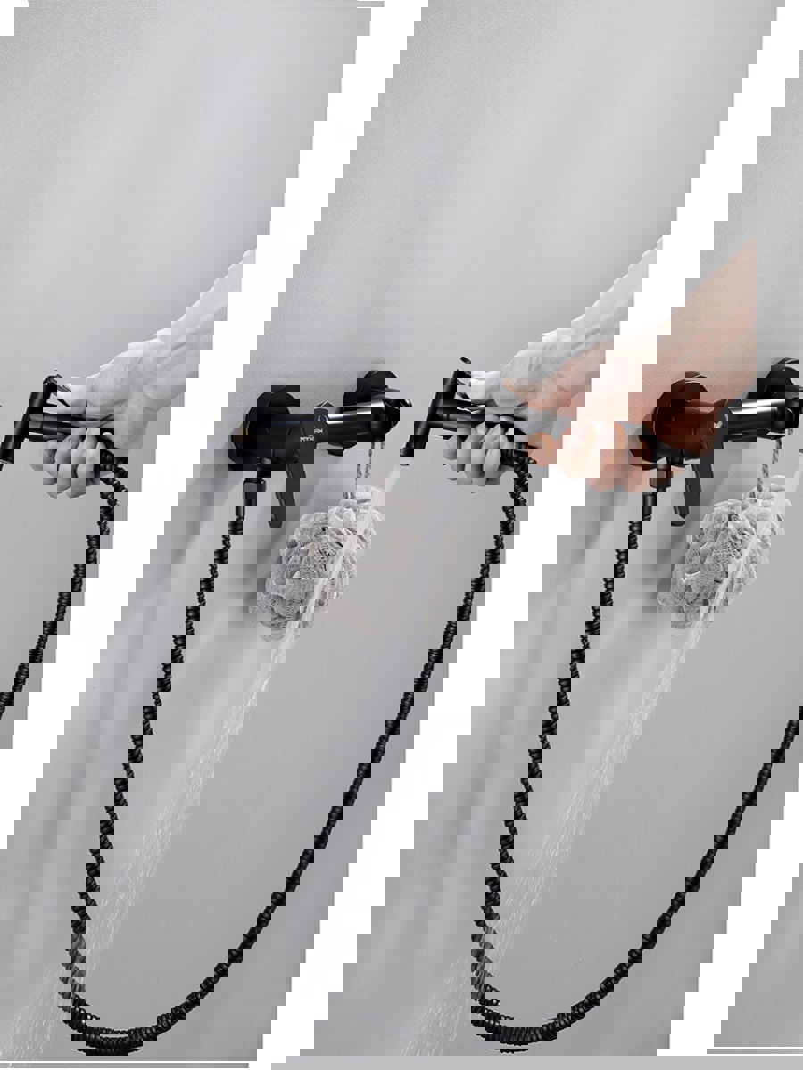 Изображение товара Набор для подключения гигиенического душа Mynah M6127I черный латунь стеновой монтаж