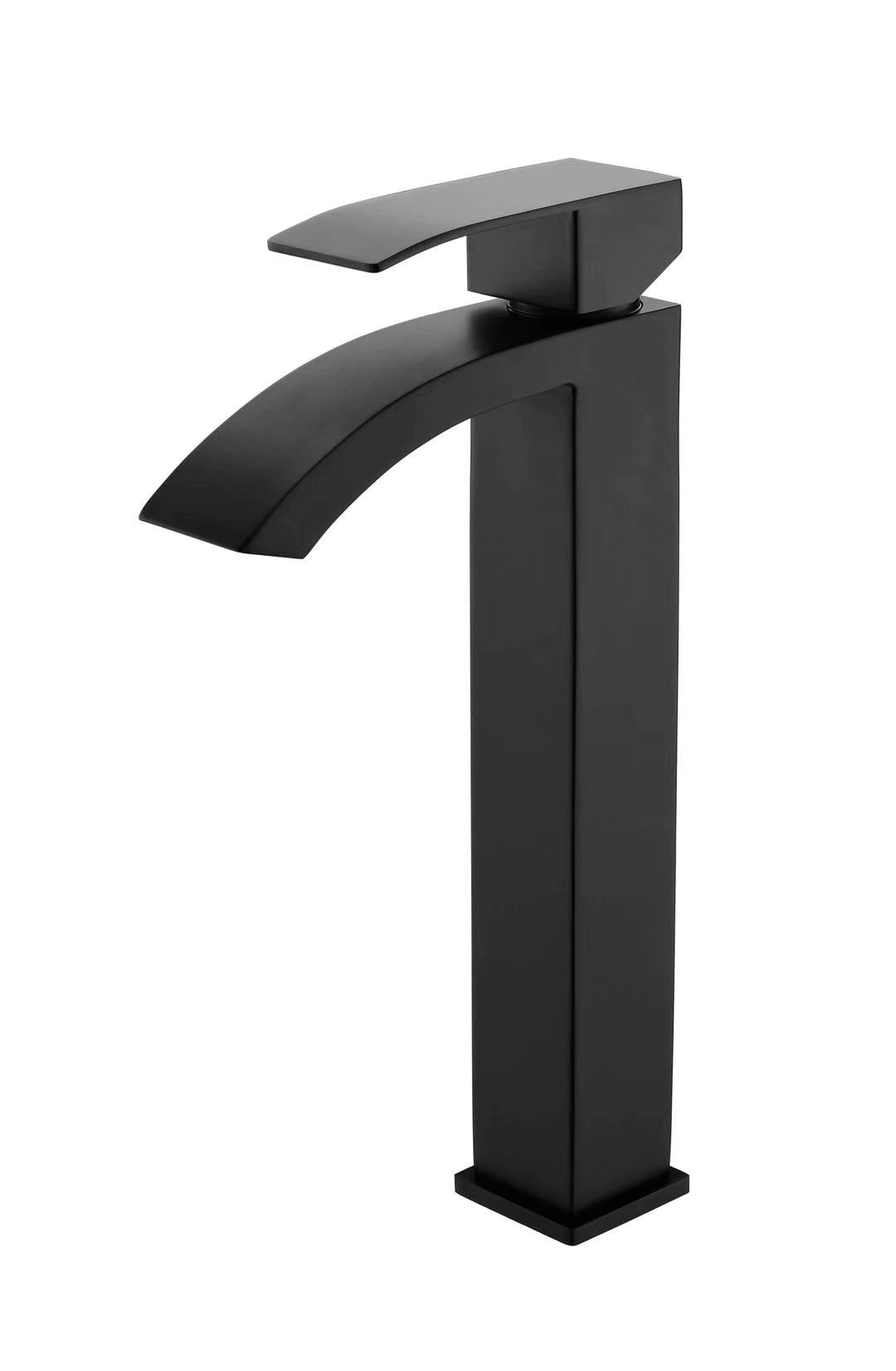 Изображение товара Однорычажный смеситель для раковины Fmark FS8611H черный нержавеющая сталь