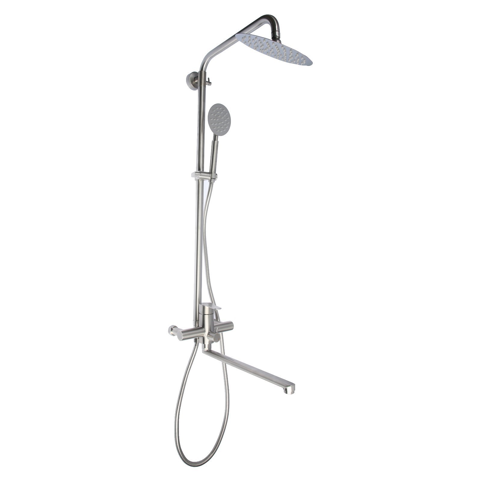 Изображение товара Душевая стойка zein 7663764 со смесителем 1 режим цвет Хром