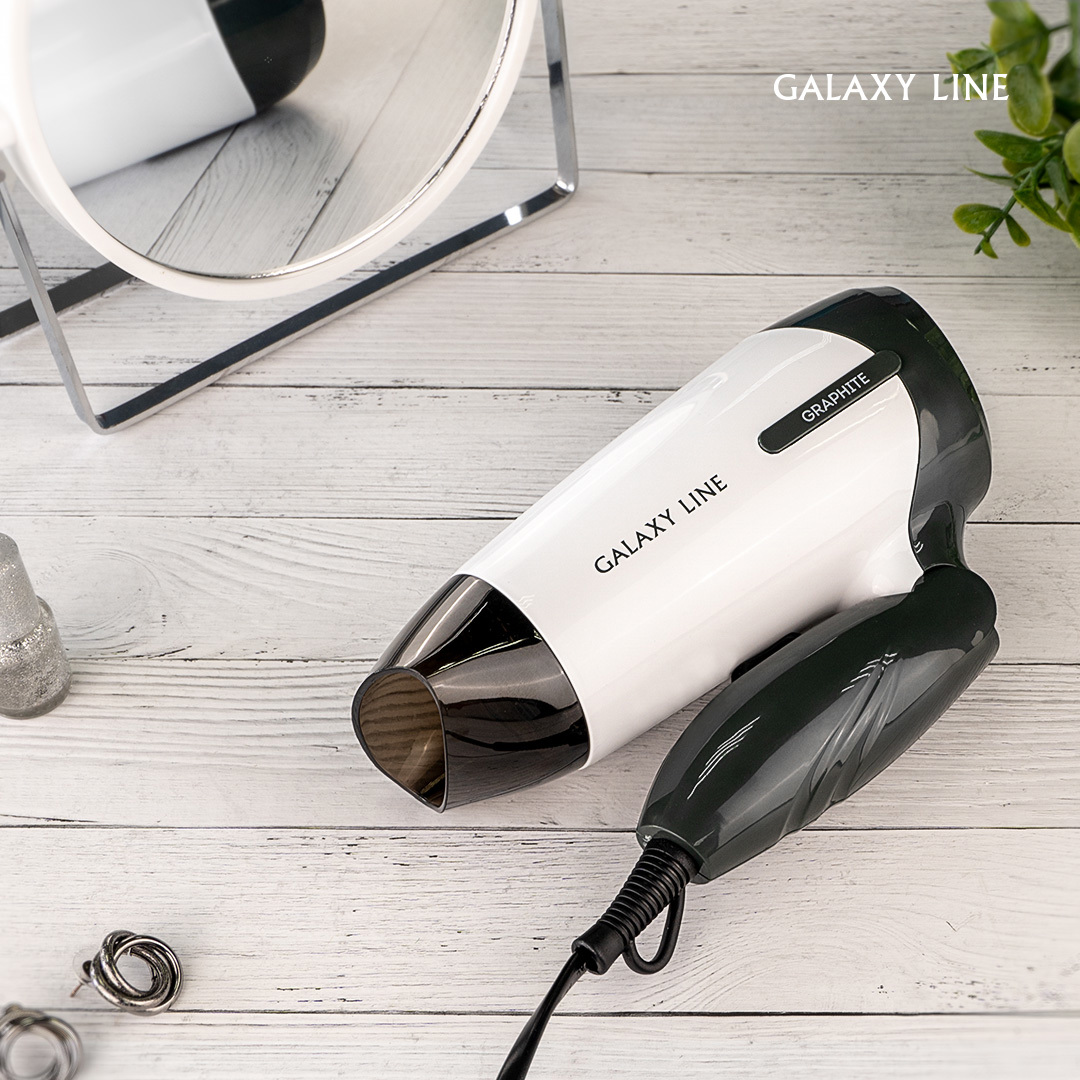 Изображение товара Компактный фен GALAXY LINE GL4344 1400 Вт складная ручка переносной