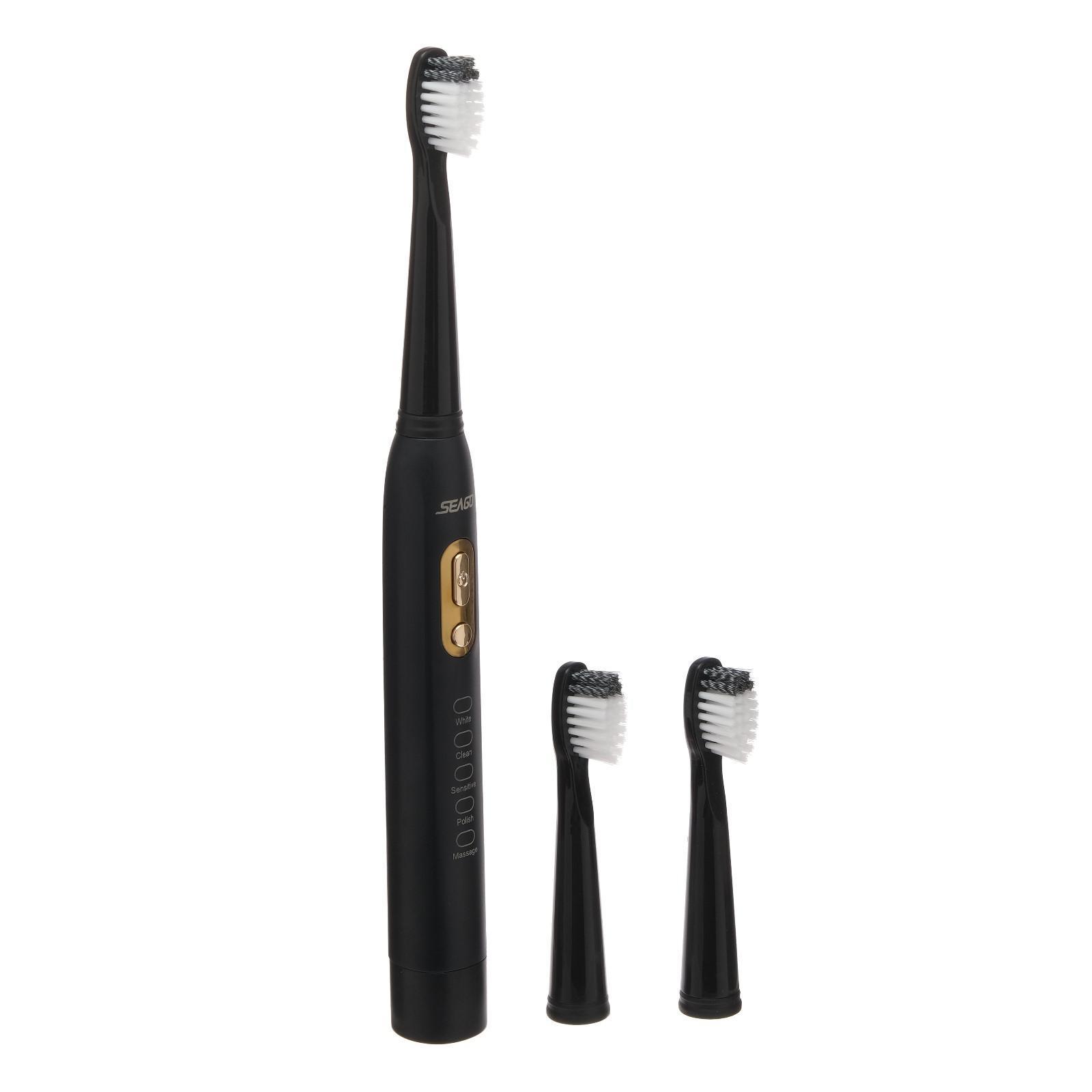 Изображение товара Звуковая электрическая зубная щетка Seago 5214474 с таймером и футляром