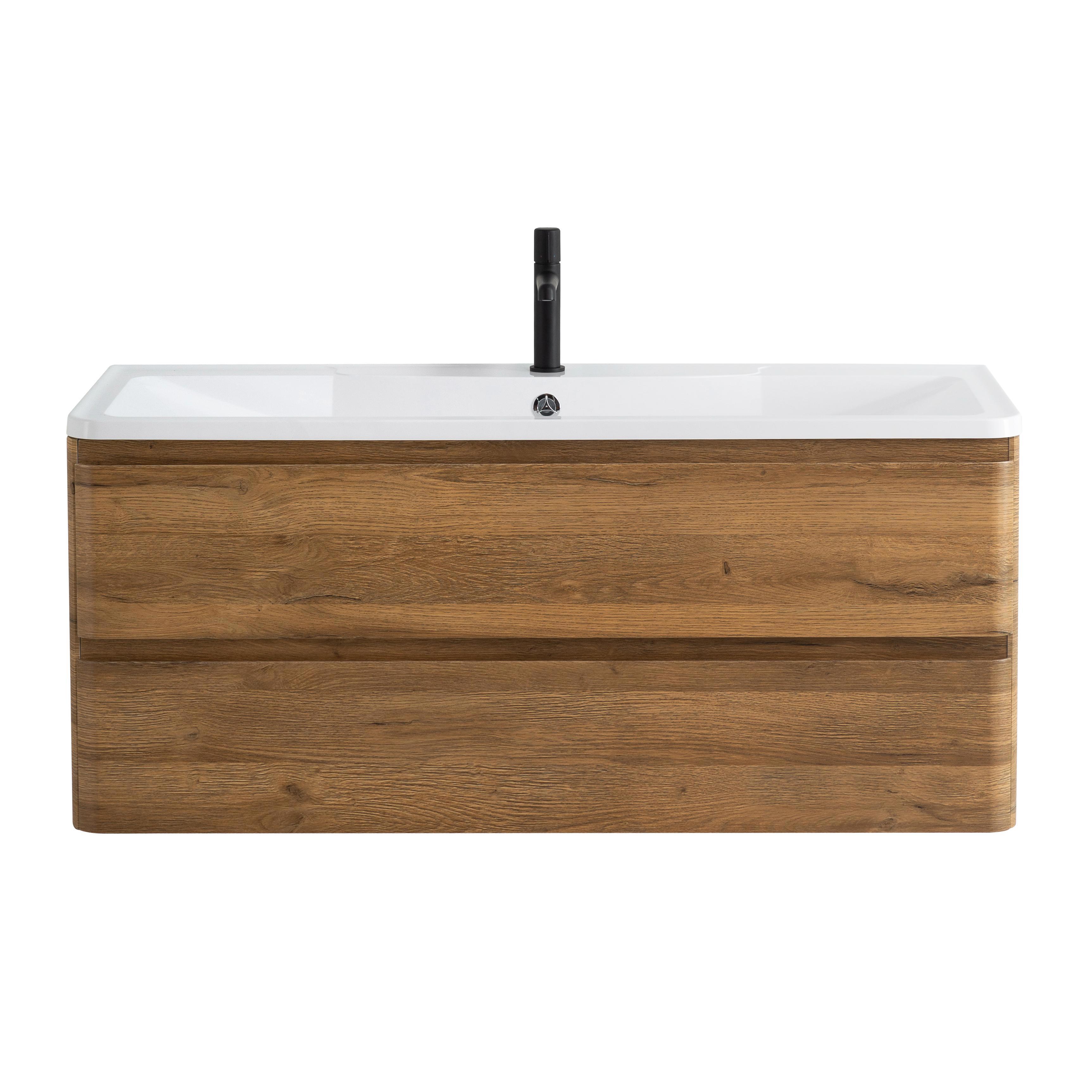Изображение товара Тумба под раковину Belbagno Albano-1000-2C-SO-RR подвесная 100см цвет дуб