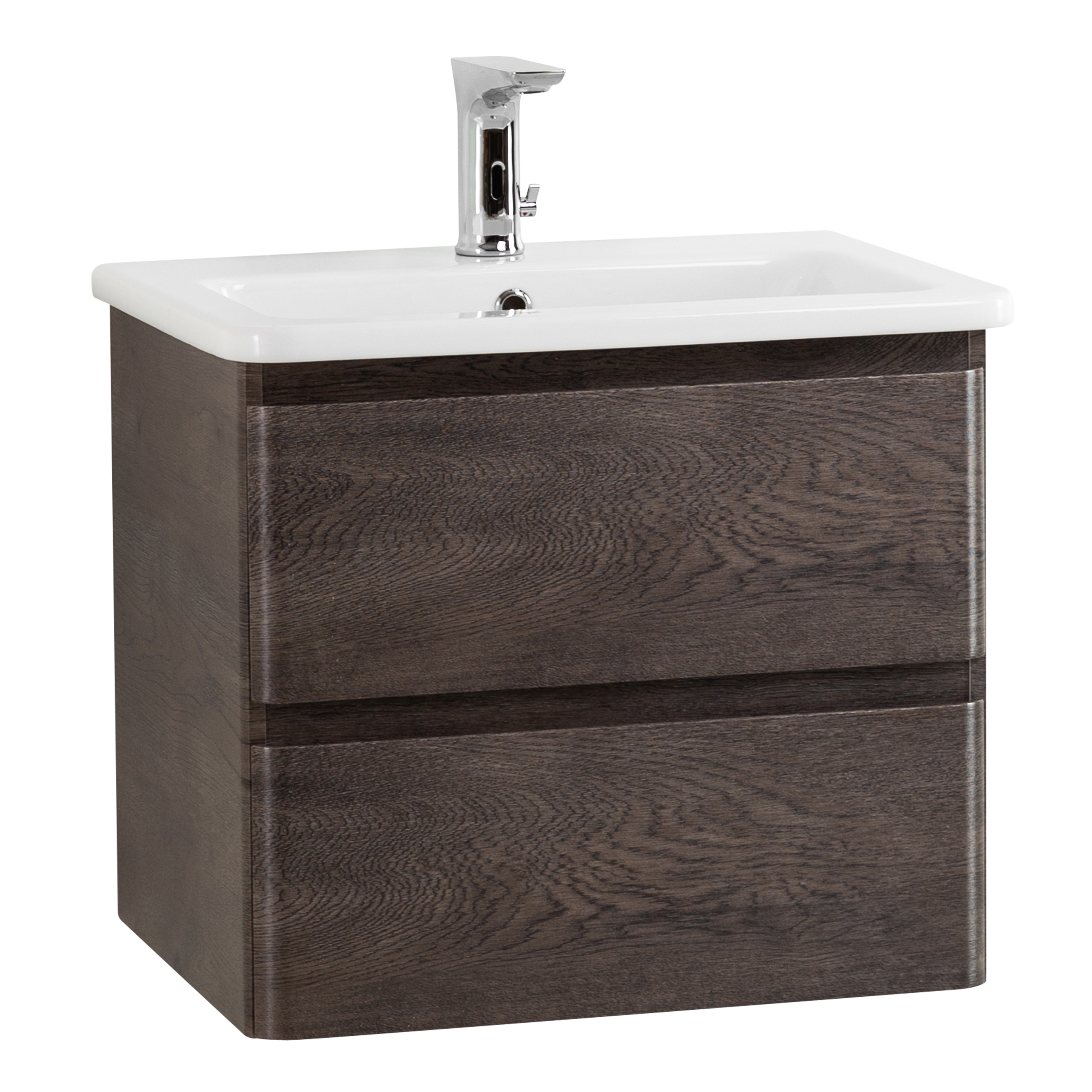 Изображение товара Тумба под раковину Belbagno Albano-CER-600-2C-SO-RNG подвесная 57см цвет дуб