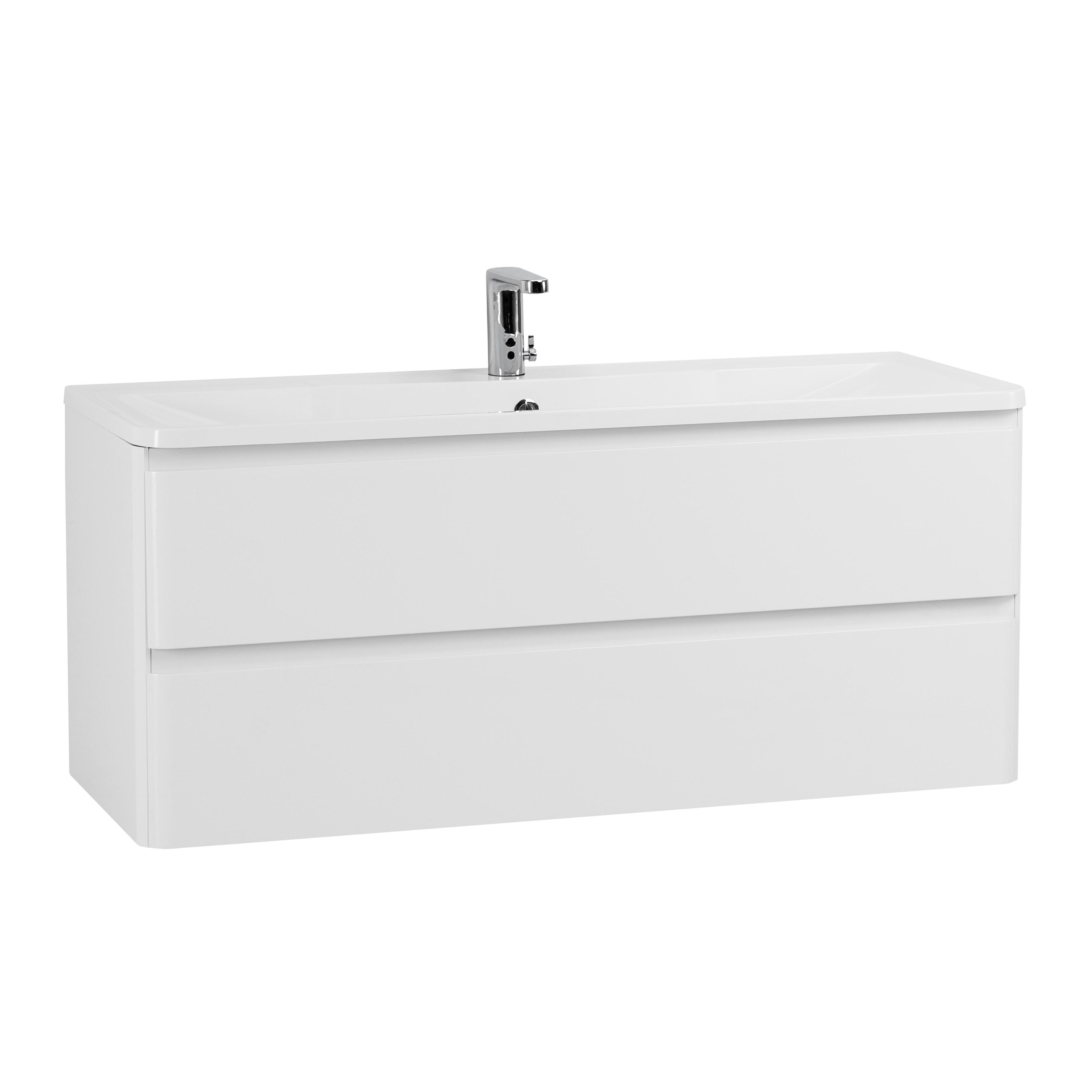 Изображение товара Тумба под раковину подвесная Belbagno Albano-1200-2C-SO-BL 120см цвет белый