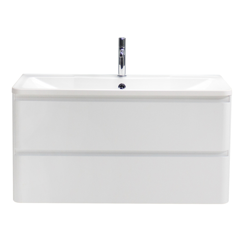 Изображение товара Тумба под раковину Belbagno Albano 90 см подвесная или напольная белая Россия