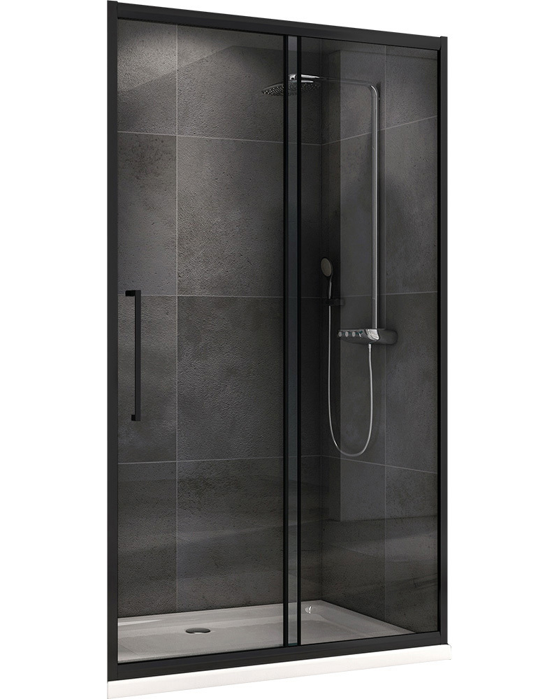 Изображение товара Душевая дверь Abber AG30110BH 110см эффект стекла прозрачный раздвижной