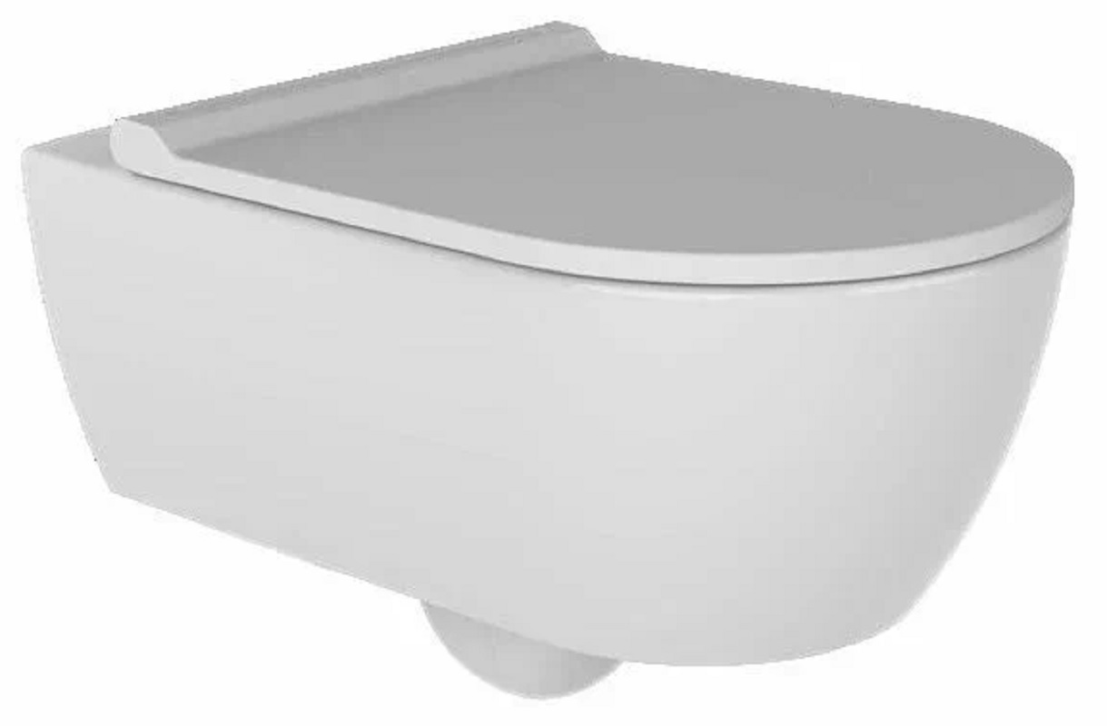Изображение товара Унитаз подвесной Bewash HRKA052N3VP1W5SZ0 безободковый с сиденьем микролифт