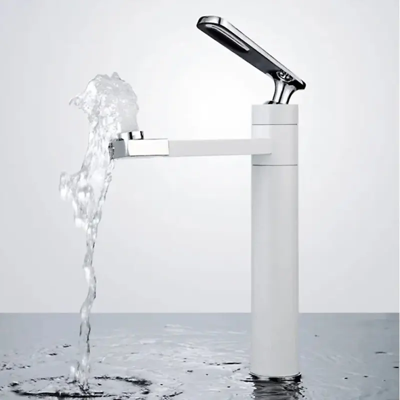 Изображение товара Смеситель SHEVANIK S6611F Белый Латунь Однорычажный