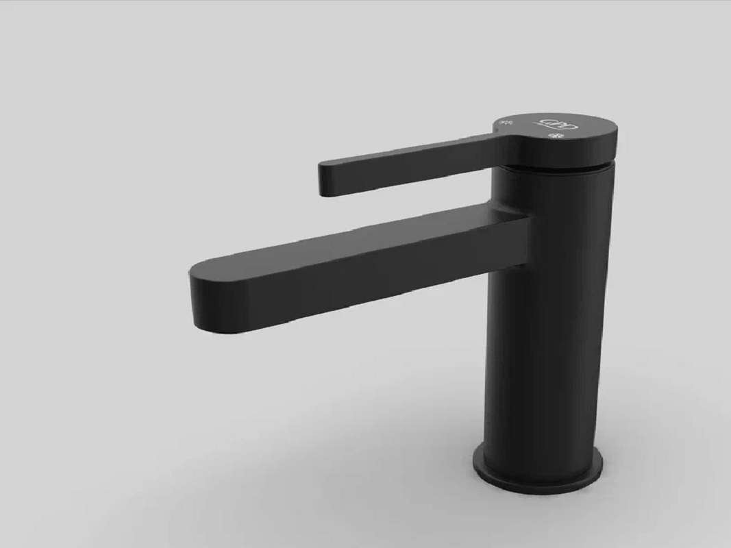 Изображение товара Смеситель для раковины Gpd MLB165-S однорычажный цвет черный матовый