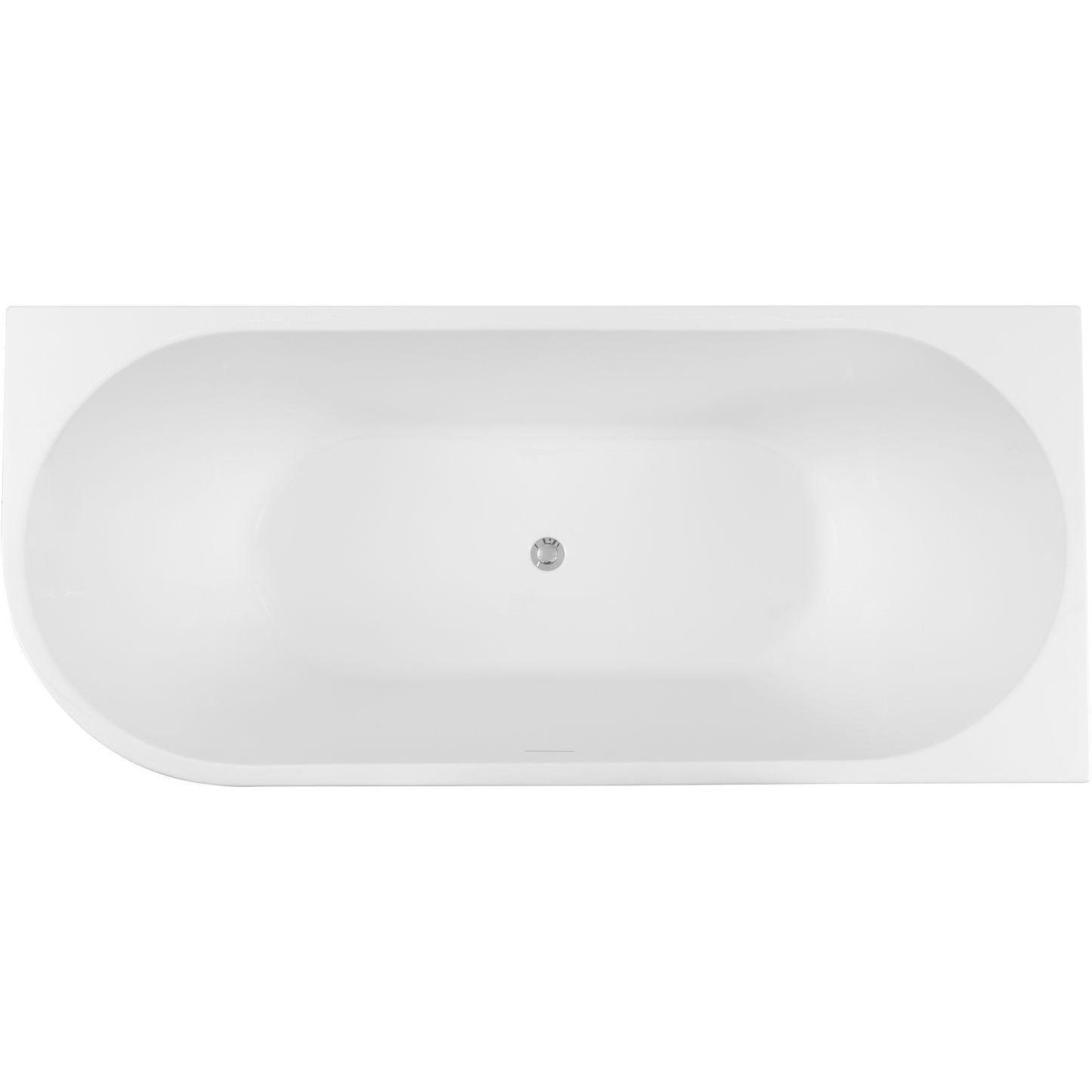 Изображение товара Асимметричная ванна Aquanet Family Elegant B 1800x800 акрил матовый белый 10 лет