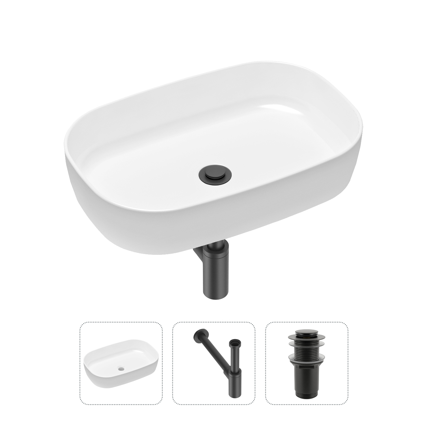 Изображение товара Накладная раковина Lavinia boho Bathroom Sink 54см черный матовый GERMANY