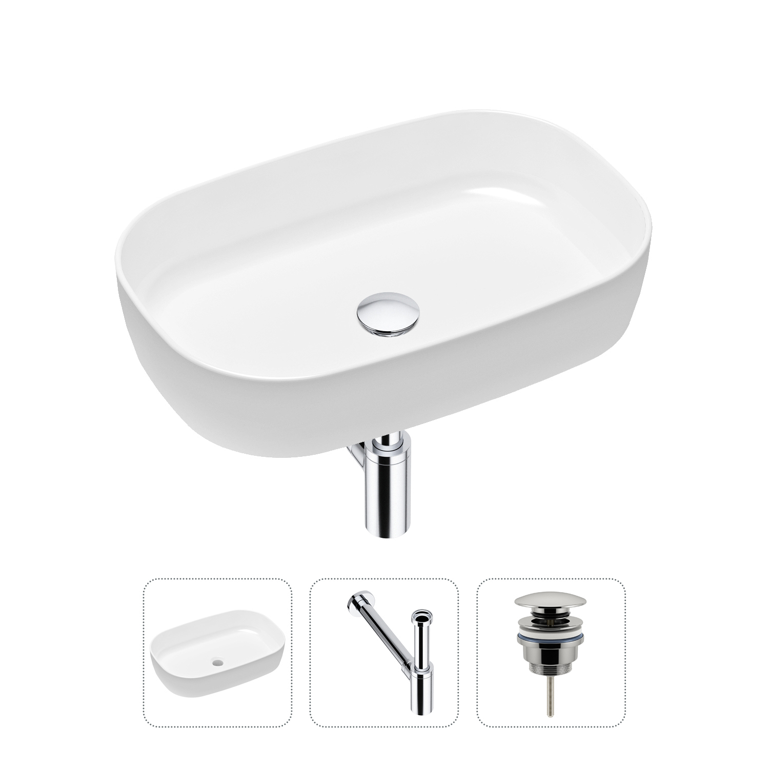 Изображение товара Накладная раковина Lavinia Boho Bathroom Sink 54 см хром фарфор