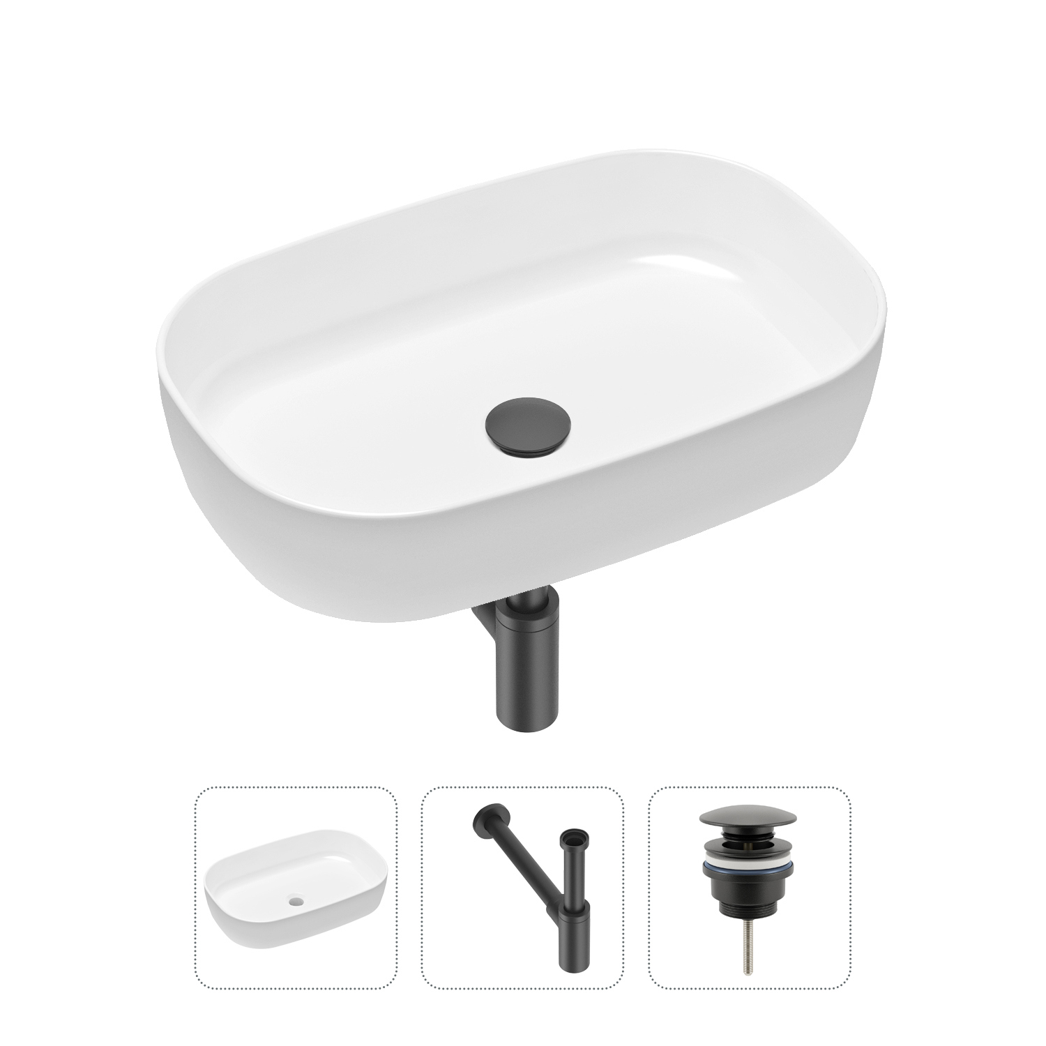 Изображение товара Накладная раковина Lavinia boho Bathroom Sink 21520062 черный матовый 54см