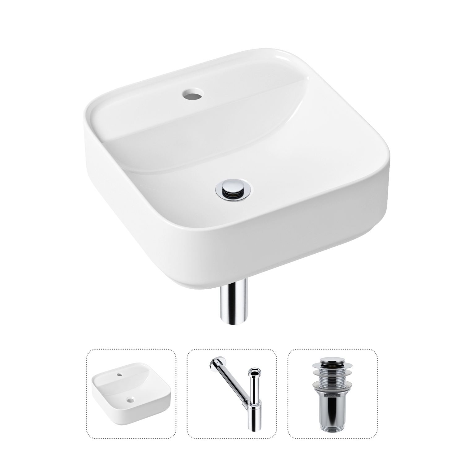 Изображение товара Накладная раковина Lavinia Boho Bathroom Sink 42см хром фарфор