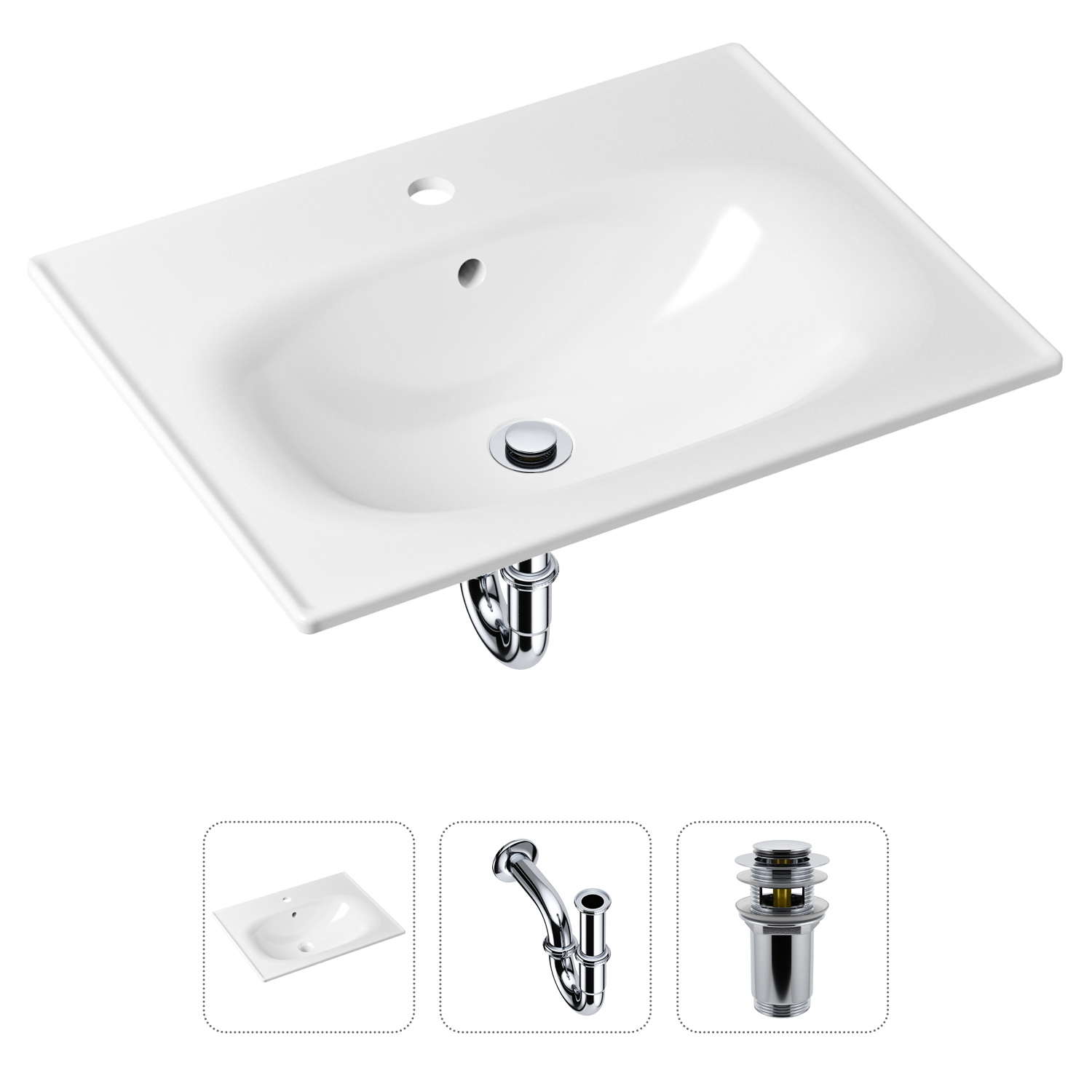Изображение товара Раковина мебельная Lavinia Boho Bathroom Sink 60 см с хромом