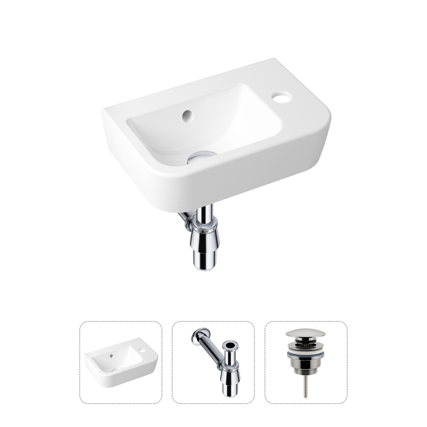 Изображение товара Мини-раковина Lavinia boho One 21520747 37см цвет хром