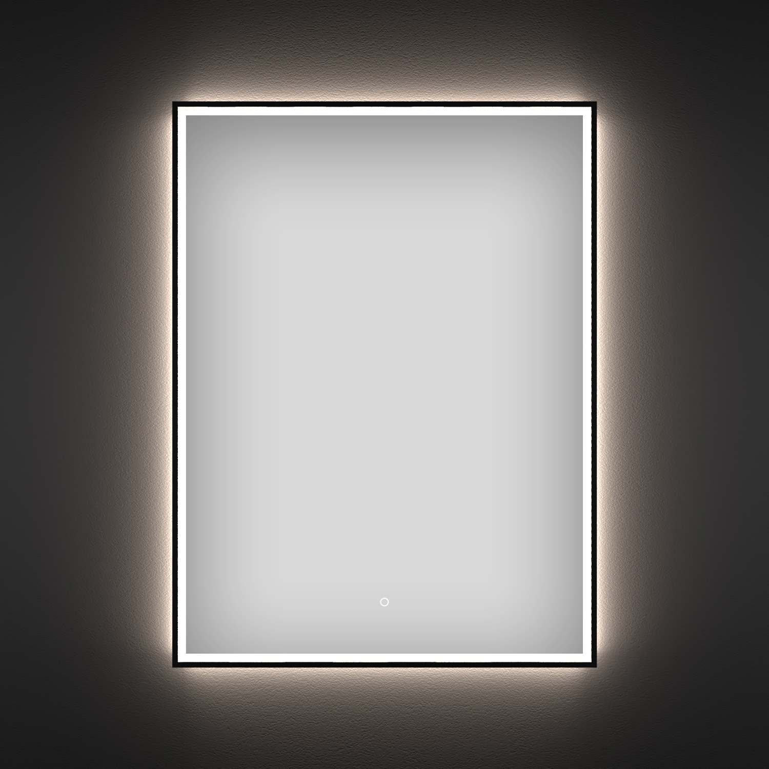 Изображение товара Зеркало в ванную Wellsee 7 Rays Spectrum с подсветкой 50x60 см черное IP44