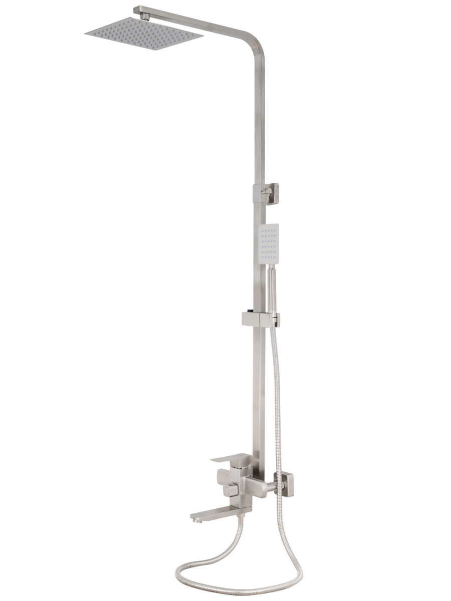 Душевая стойка bach В52402 со смесителем 1 режим цвет Нержавеющая сталь ...