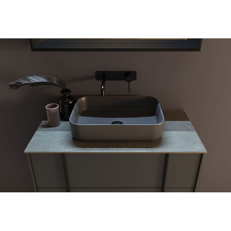 Изображение товара Накладная керамическая раковина Allen Brau Fantasy 50см черный без отверстий