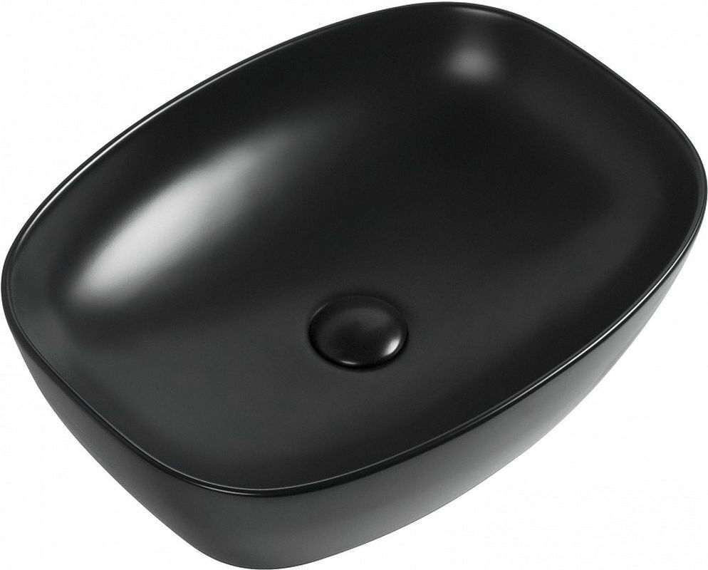 Изображение товара Раковина накладная Aquanet fine FINE-1-MB 50см черная матовая