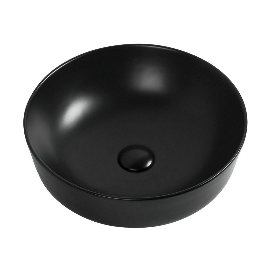 Изображение товара Раковина накладная Aquanet moon MOON-1-MB 41.5 см черный матовый