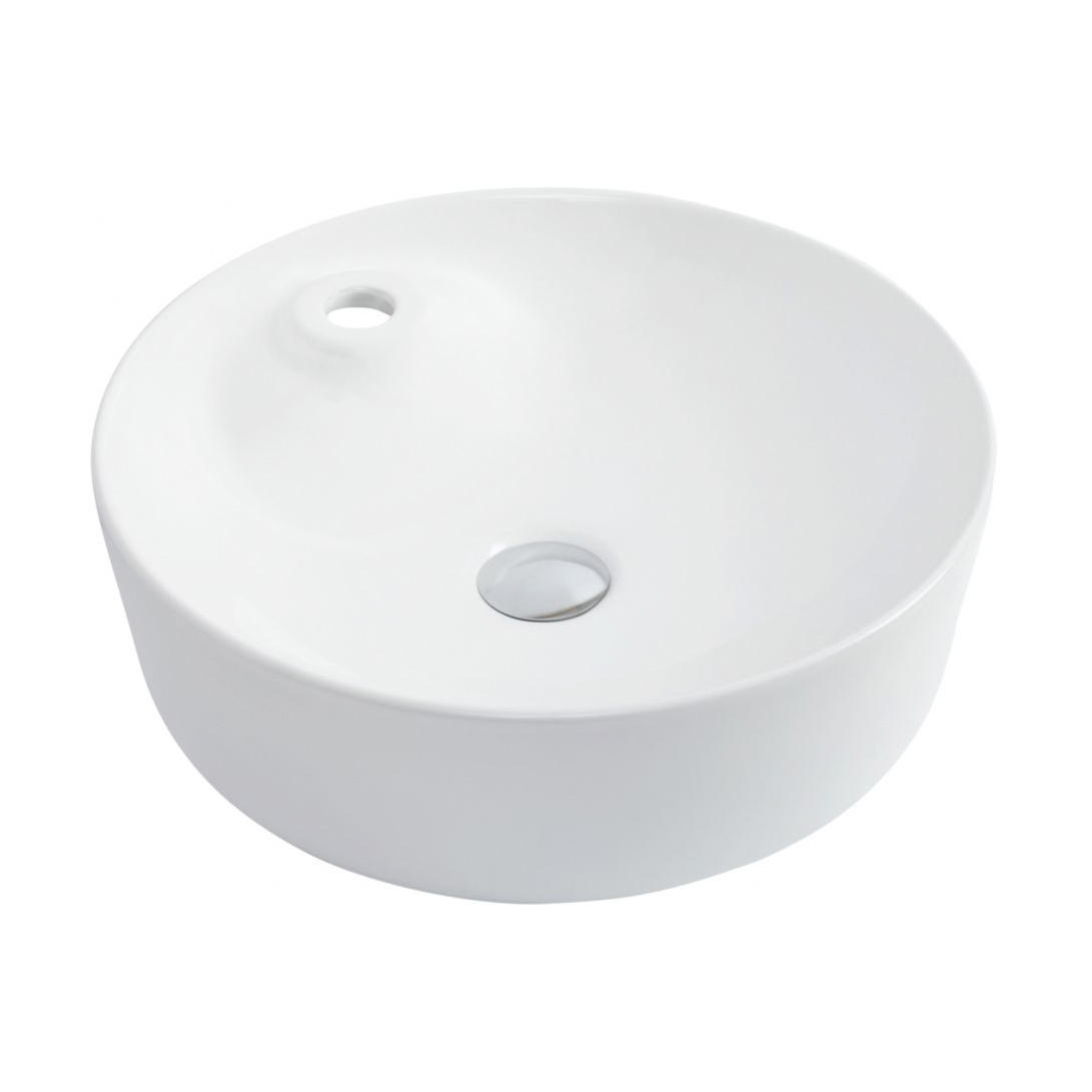 Изображение товара Раковина накладная Aquanet Moon-2 белая круглая 43см стильный дизайн