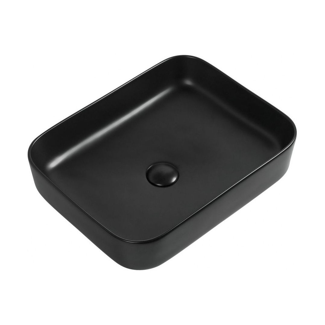 Изображение товара Раковина накладная Aquanet Soul SOUL-1-MB 50 см черный матовый для ванной комнаты